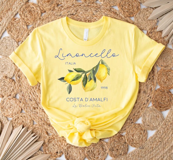 Limoncello Shirt, La Dolce Vita, Lemon Shirt, Italy T-Shirt, Amalfi Coast, Summer Shirt, Gift For Lemon Lovers, Italian Summer Shirt, Capri