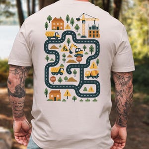 Tired Dads Club Shirt, Racing Shirt For Dad, Race On Daddys T-Shirt, Mat Road Car Race Track Shirt, Playmat TShirt, Gift For New Parents zdjęcie 3