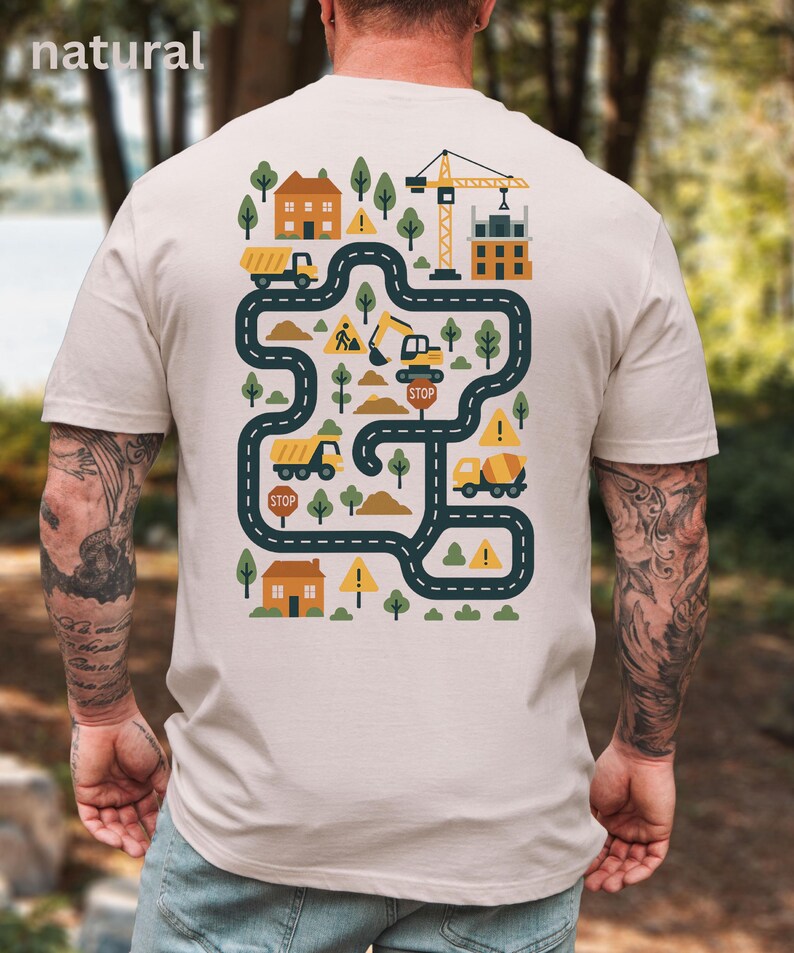 Tired Dads Club Shirt, Racing Shirt For Dad, Race On Daddys T-Shirt, Mat Road Car Race Track Shirt, Playmat TShirt, Gift For New Parents zdjęcie 3