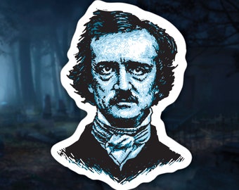 Edgar Allan Poe Vinyl Decal: Horror Author Sticker