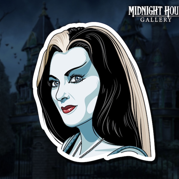 Lily Munster Vinyl Kiss-cut Sticker / Horror Comedy Sticker / FREE SHIPPING!