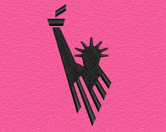 Freiheitsstatue Stickdatei, Freiheitsstatue | Minimalistische NYC Silhouette (Instant Download)