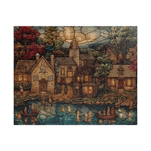 Evening in the New World, Colonial Landscape (Jigsaw Puzzle)
