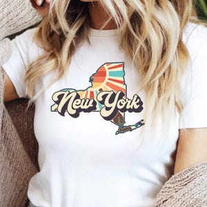 Retro NYC Map T-Shirt: Vintage New York Reise-Souvenir