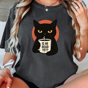 Comfort Colors Black Cat Anti-Trump Shirt: Political Humor Tee