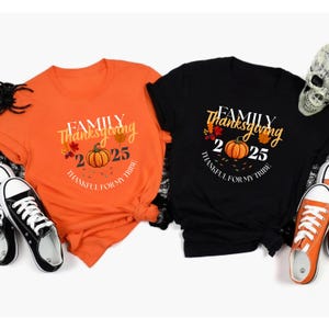 Custom Family Thanksgiving 2025 Shirt: Thankful Tribe Matching Tee