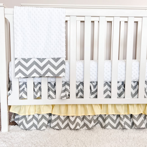 Glenna Jean Pastel Chevron Fitted Crib Sheet - Standard 28x52x8 Inch, Machine Washable, Made In USA
