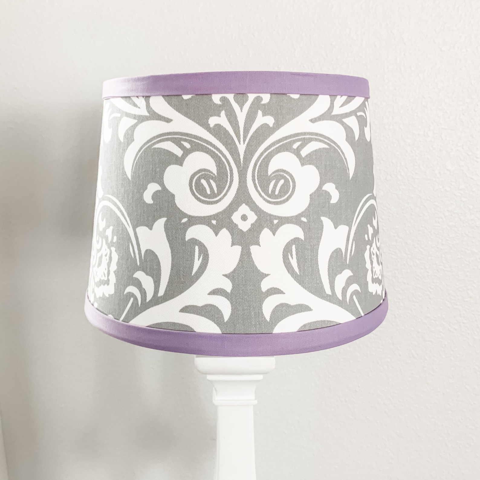 Lavender & Gray Damask Lamp Shade Etsy