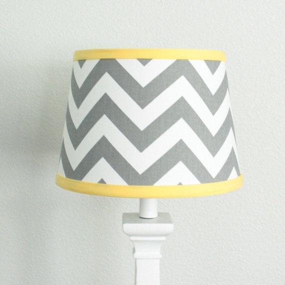Small White Gray Chevron Lamp Shade With Accent Yellow Uk Small White Gray Chevron Lamp Shade, Small White Ceiling Lamp Shades Uk