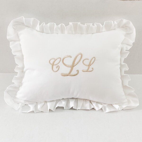 Monogram Pillow Etsy