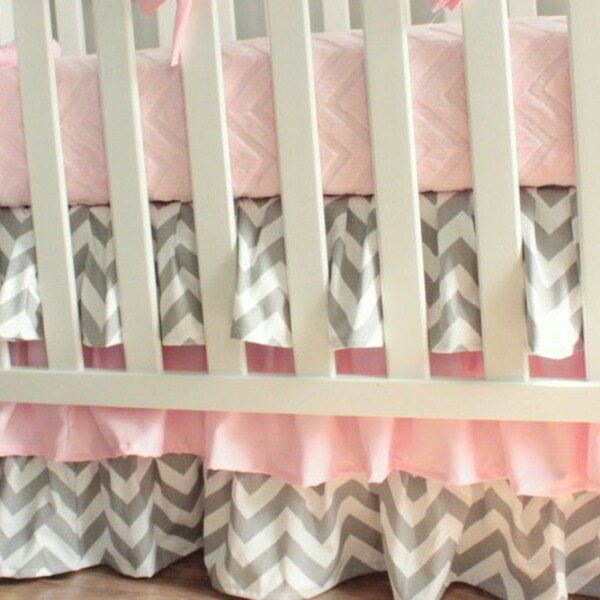 Chevron Crib Skirt Etsy
