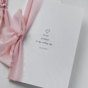 Custom wedding card to my bridesmaid card Wedding Day Card with Ribbon,to my mother to my father to my bride to my groom on my wedding Day