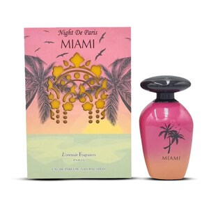L’orientale Fragrances Collection Night de Paris Miami, 100ml Eau de Parfum, Tropical and Glamorous Scent for Men and Women