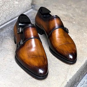 Men’s Handmade Brown Leather Oxford Brogue Shoes | Classic Cap Toe Formal Shoes | Luxury Lace Up Dress Shoes