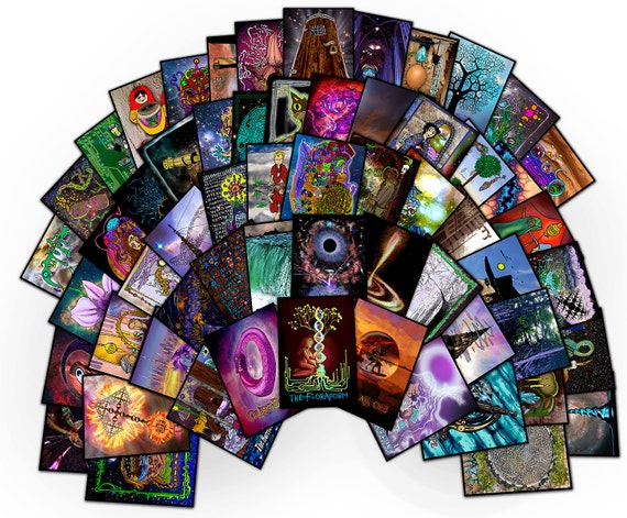 Post Psychedelic Cyberpunk Tarot Deck New In Color Etsy