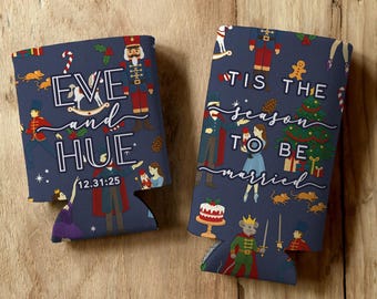 Personalized Nutcracker Can Cooler – Christmas Wedding Favor
