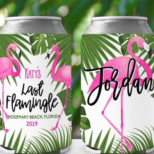Final Flamingle Bachelorette Party Slim KOOZIE® Can Cooler Etsy