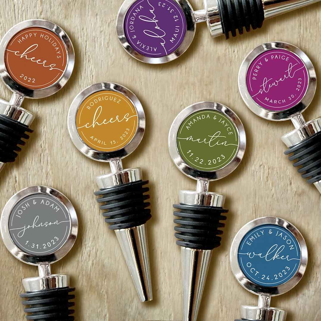 Personalized Wine Bottle Stopper Custom Wine Stopper Wedding Favors