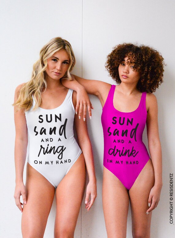 Bride slogan swimsuit cheap