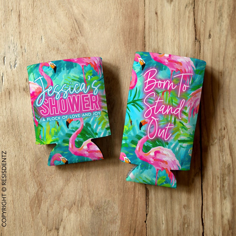 Flamingo Party Favor for Bachelorette Party Cozie Slim Seltzer Can Cooler Standard Size Flamingo Birthday Party Favor Shower Event Favor image 5