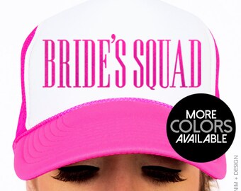 Bride's Squad Hat - Squad Bridal Collection - Snapback Trucker Hat