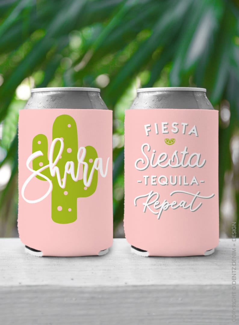 Fiesta Can Cooler Siesta Tequila Repeat Can Cooler Etsy