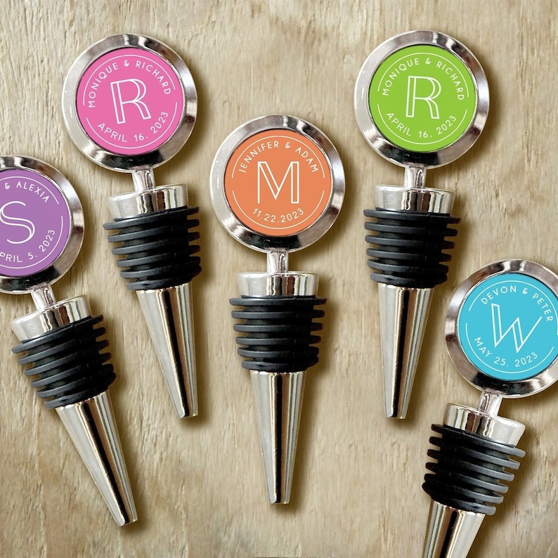 Wedding Favors Personalized Wine Cork Stopper Custom Wine Etsy
