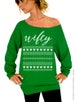 Couples Christmas, Wifey Christmas, Ugly Christmas Sweater, Womens Clothing Off the Shoulder, Slouchy Sweatshirt, Junior & Oversized sweater 