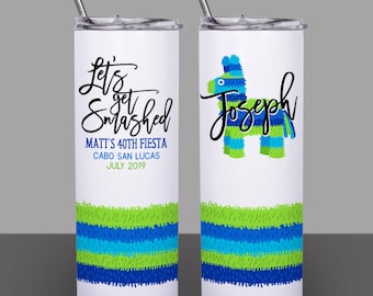 Let's Get Smashed Bachelor Party Tumbler Llama Piñata Tumbler,Custom Skinny Tumbler,Groomsmen Tumblers,Personalized Tumbler,Birthday Tumbler