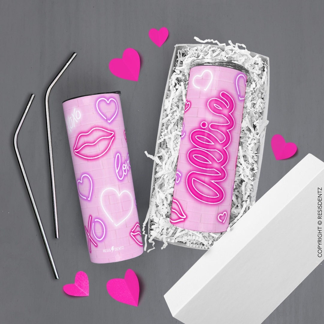 Valentines Day Gift Tumbler Personalized Valentines Day Gift Lips ...