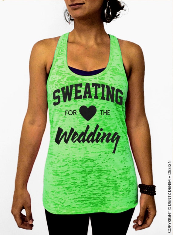 Sweating for the Wedding Tank Neon 