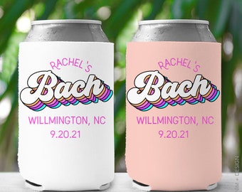Custom Retro Bride and Babe Can Coolers for Bachelorette Party Favors, Personalized Can Coolers for Brides Babes, Slim and Standard Sizes