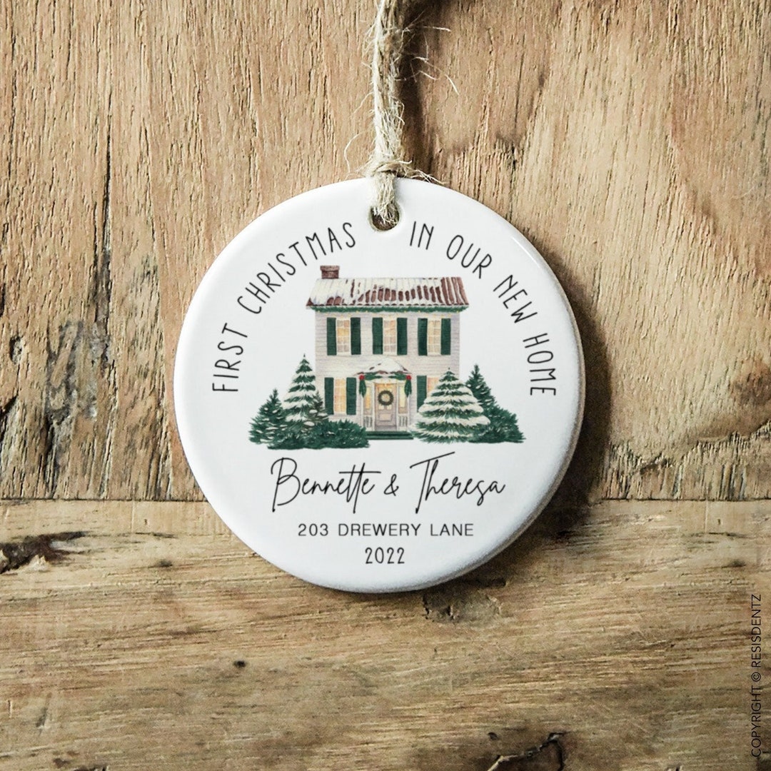First Christmas in Our New Home White House Tree Ornament Etsy