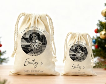 Personalized 50th 60th 70th 80th Birthday Favor Bags, A Tini Bit Older Birthday Gift Bag, Custom Espresso Martini Hangover Recovery Kit Bags