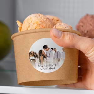 Wedding Reception Ice Cream Cups/Wooden Spoon with Text/Custom Ice Cream Cups/Wedding Serving Bowl/Bulk Disposable Cups/Ice Cream Lover Gift
