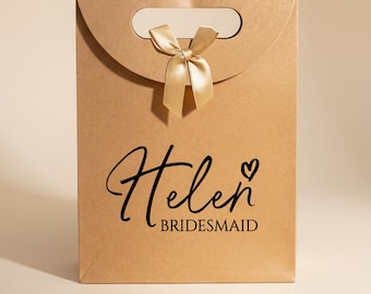 Personalized Kraft Paper Gift Bags, Eco-Friendly Goodie Bags, Custom Party Favor Bags, Bridesmaid & Birthday Gift Bags, Wedding Welcome Bags