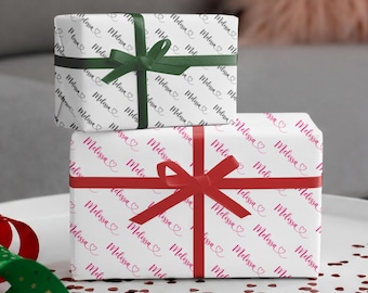 Bridal Shower Wrapping Paper, Personalized Wedding Gift Wrap Sheets, Unique Present Wrapping Paper for Birthday, Bridesmaid, Corporate Gifts