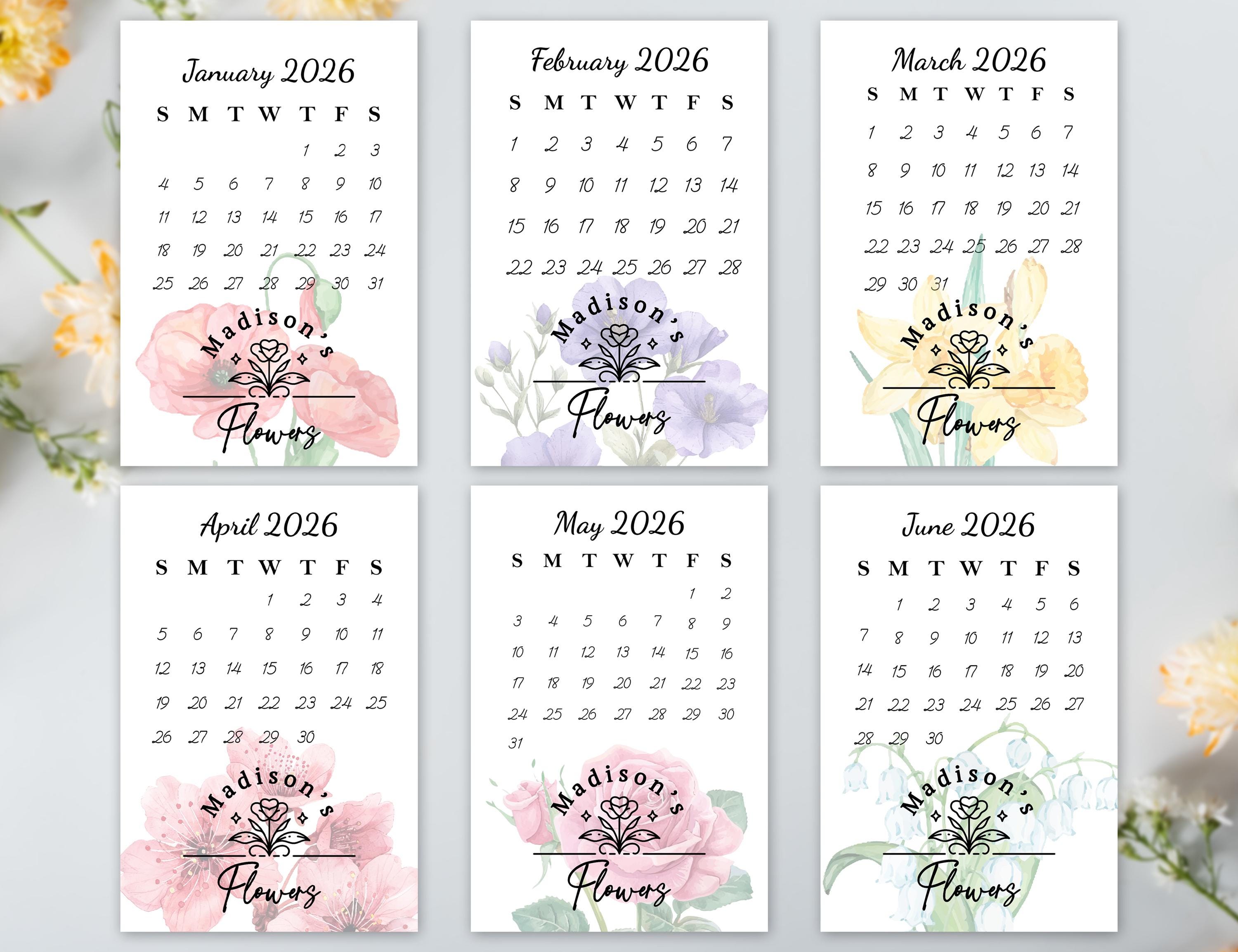 2026 Custom Logo Seed Paper Calendar | Plantable Birth Flowers | Eco ...