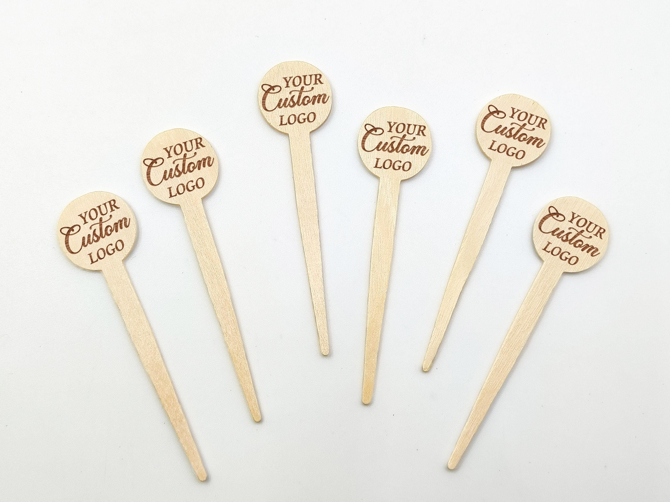 Personalized Food Picks With Logo, Bulk Custom Cupcake Toppers for ...