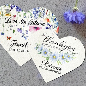Bulk aangepaste bruids douche zaadpapier vormen, bruiloft eco-vriendelijke geschenk zaad gunsten, laat liefde groeien plantbaar zaadpapier, liefde in bloei gunsten
