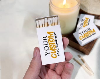 Bulk Custom Matchboxes with Logo, Text & Image – Personalized Matches for Weddings, Restaurant, Bar Branding, Corporate Events, Party Favors