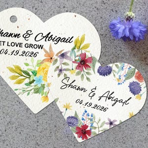 Let Love Grow Plantable Seed Paper/Wedding Thank You Tag/Party Favors/Wedding Mementos/Wedding Favor for Guests in Bulk/Bridal Shower Favors