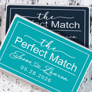 The Perfect Match Wedding Matchboxes, Wedding Favors for Guests, Custom Matchbooks, Personalized Matches for Bridal Shower, Engagement Party