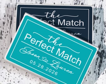 The Perfect Match Wedding Matchboxes, Wedding Favors for Guests, Custom Matchbooks, Personalized Matches for Bridal Shower, Engagement Party