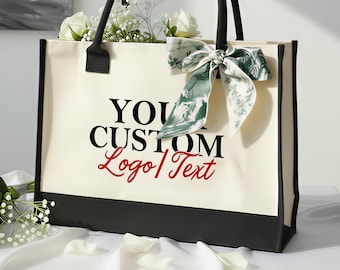 Borsa tote con logo personalizzato, borsa tote in tela personalizzata, borsa regalo di Natale, borse tote promozionali, borsa per eventi aziendali con marchio, borsa della spesa riutilizzabile