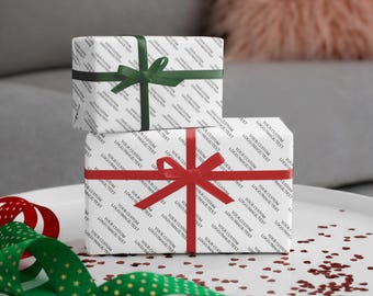 Custom Logo Wrapping Paper, Personalized Printed Gift Wrap Sheets, Business & Wedding Packaging, Corporate Branding Paper, Party Favor Paper