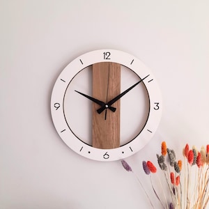 Modern Minimalist Wall Clock. Decorative Clock for Interior Design.Housewarwing Gift.Decor for Home and Office.Silent Clock