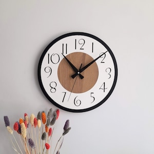 Modern Clock for Wall.Decorative Unique Design Wall Clock for Home and Office.Silent NonTicking Clock.Wall Decor Gift for Friends and Family