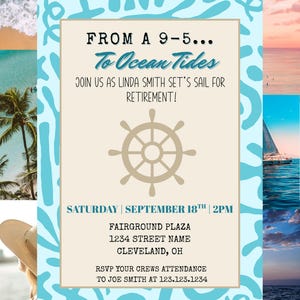 Set Sail Retirement Invitation Template