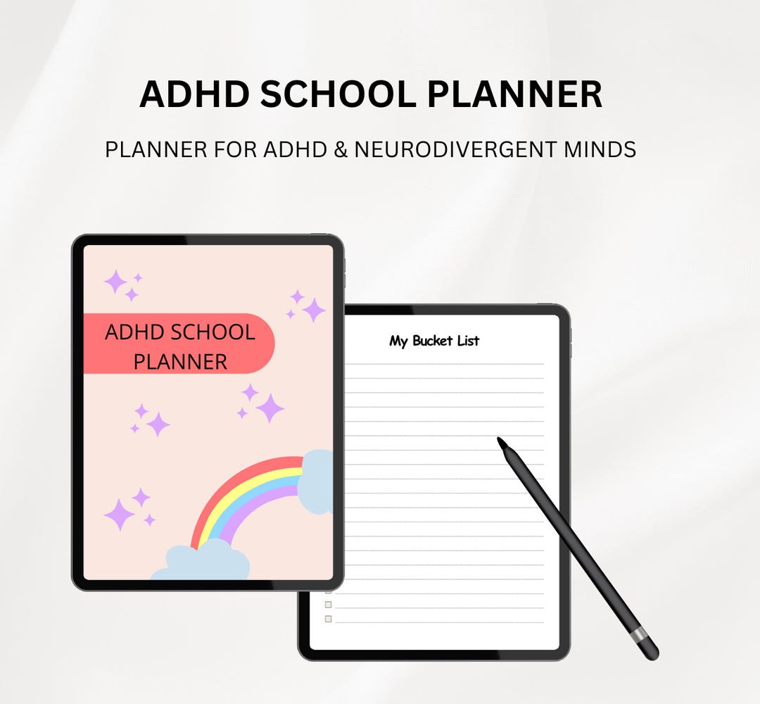 Printable ADHD Planner for Students PDF | School Planner Printable ...